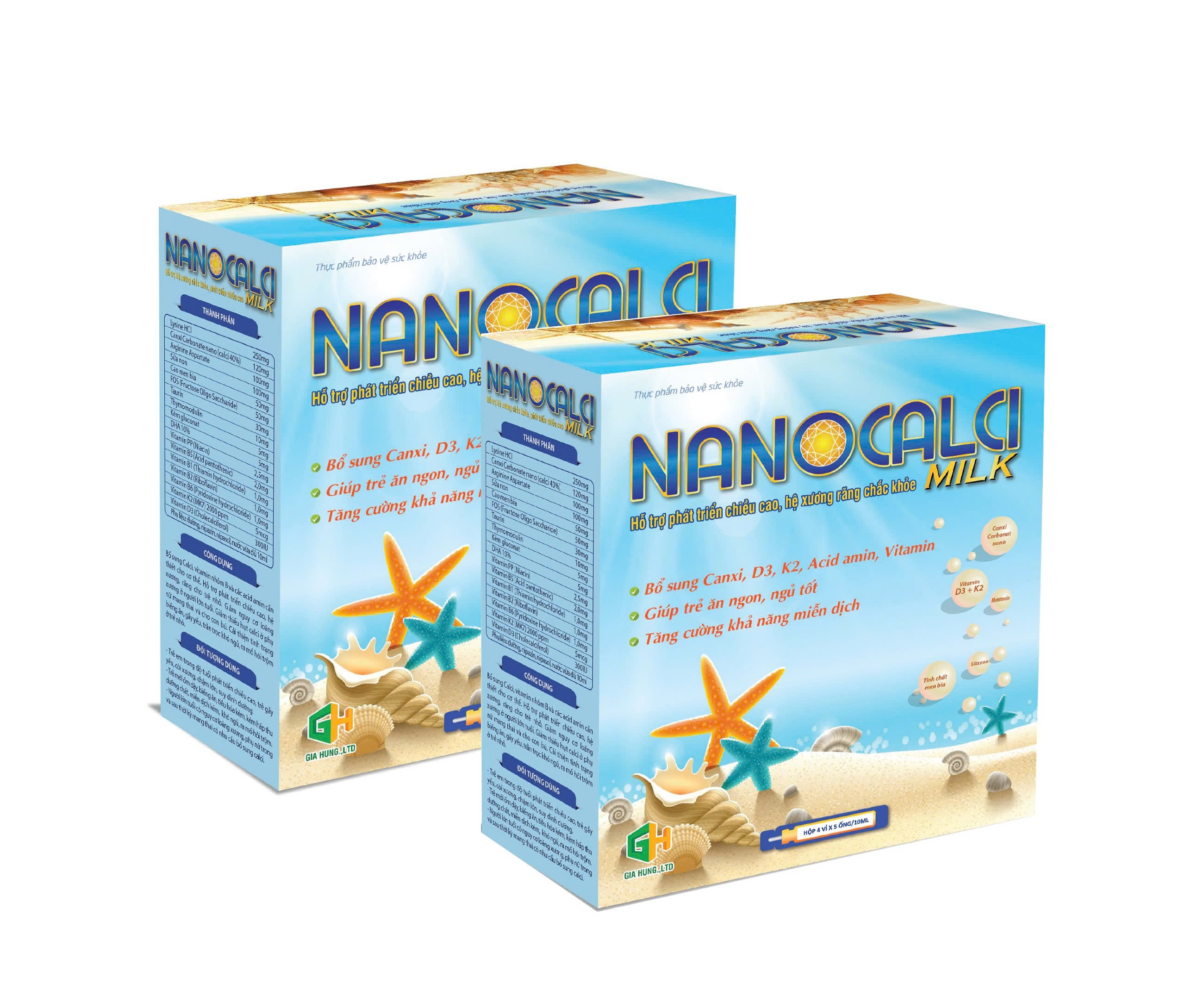 COMBO 2 hộp-Nano calci milk ( Canxi Ống)