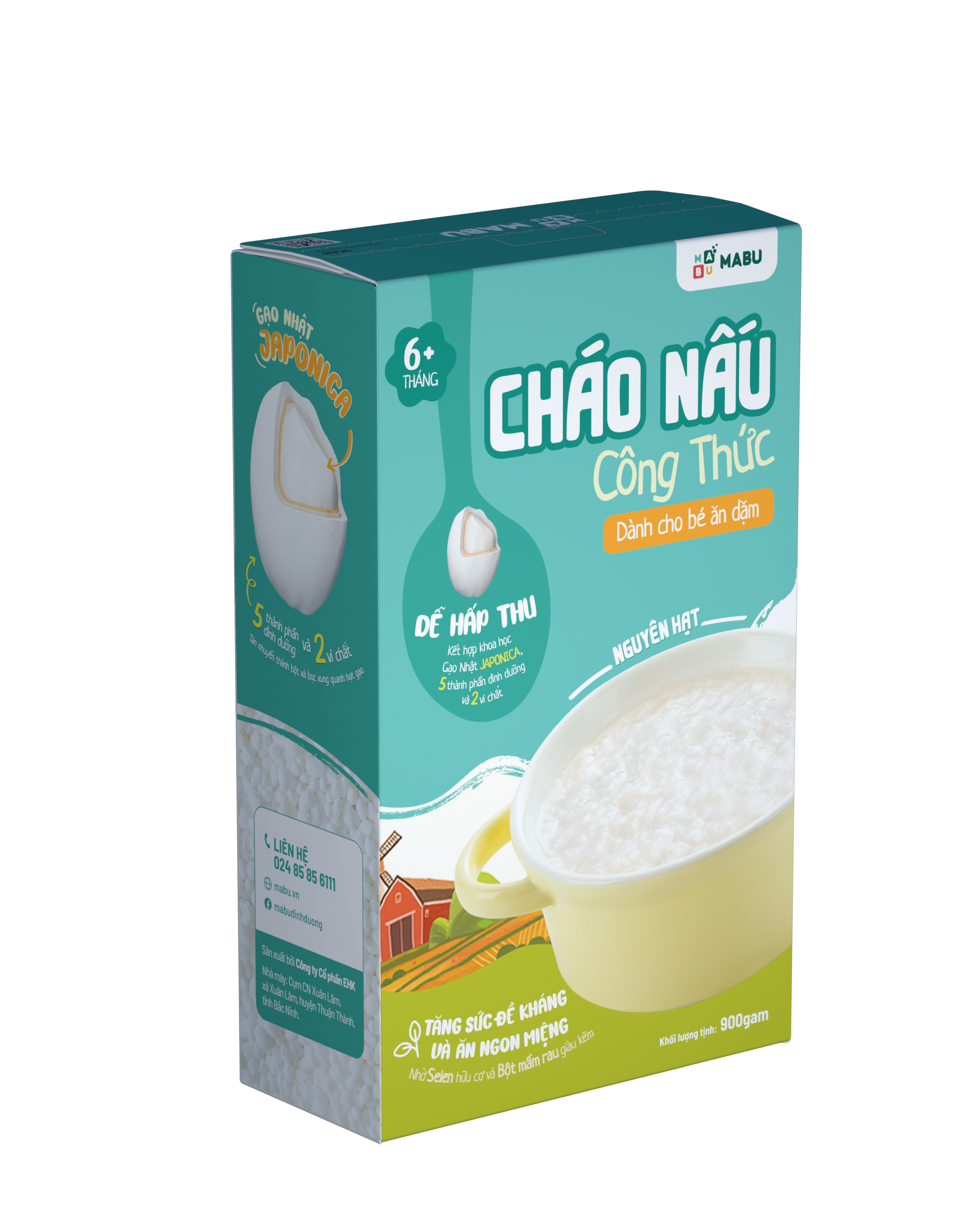 Cháo Công thức dành cho bé ăn dặm (Nguyên hạt)-900 gam